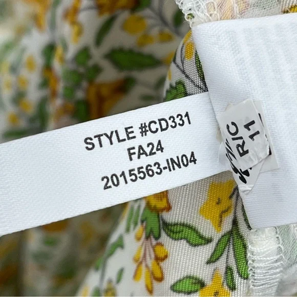 NWT J Crew XL Maude dress floral vines 0948 green yellow viscose maxi